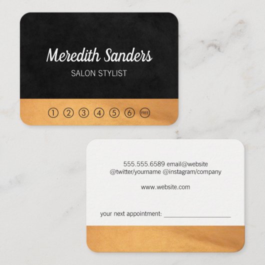 Strepen en Lux-afwerking / ponskaart Klantenkaartje (Voorkant / Achterkant)