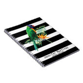 Strepen en papegaai notitieboek (Rechterzijde)