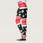 Strepen en polka-Stippen Leggings (Links)