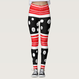 Strepen en polka-Stippen Leggings