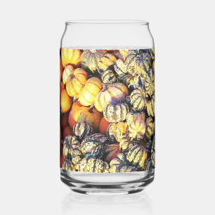 Strepen En Pompoenen Blikvorm Glas