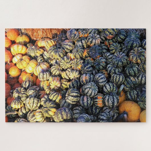 Strepen En Pompoenen Legpuzzel (Horizontaal)