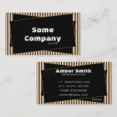 Strepen en resten (warme cacao) visitekaartje (Voorkant / Achterkant)