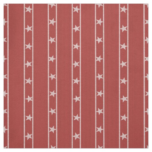 Strepen en sterren rood stof (Swatch)