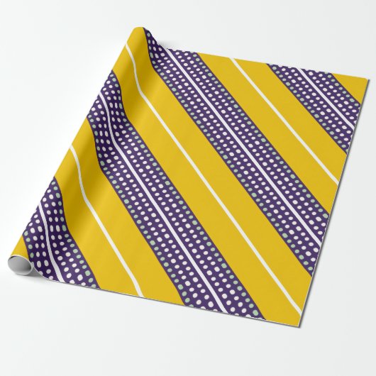 Strepen en stippen cadeaupapier (Uitgerold)