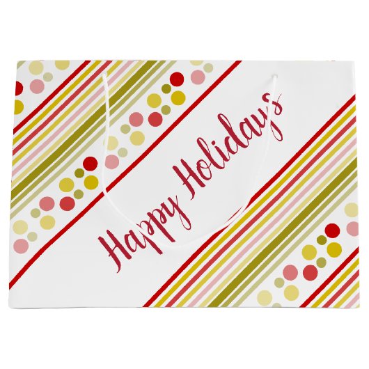 Strepen en stippen groot cadeauzakje (Voorkant)