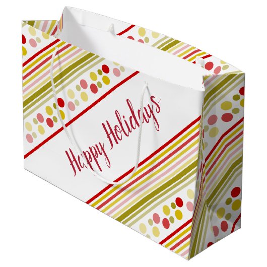 Strepen en stippen groot cadeauzakje (Achterkant Gekanteld)