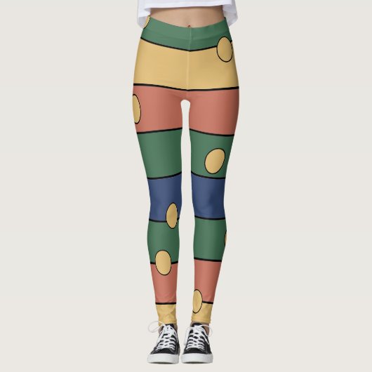 Strepen en stippen leggings (Voorkant)