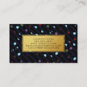 Strepen en Stippen Nep Gouden Lijst Visitekaartje (Achterkant)