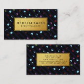 Strepen en Stippen Nep Gouden Lijst Visitekaartje (Voorkant / Achterkant)