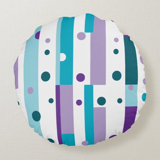 Strepen en stippen rond kussen (Achterkant)