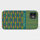 Strepen en Tribal Pattern op Blauwgroen iPhone 5 H Case-Mate iPhone Case (Achterkant (horizontaal))