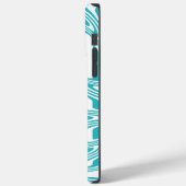Strepen en wervelingen in Turquoise en Geel Case-Mate iPhone Case (Achterkant / Links)