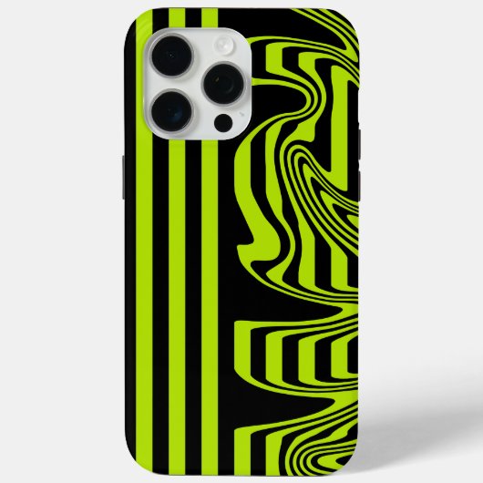 Strepen en wervelingen - Lime Green en Black Case-Mate iPhone Case (Achterkant)