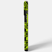 Strepen en wervelingen - Lime Green en Black Case-Mate iPhone Case (Achterkant / Links)