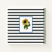 Strepen En Zonnebloemen Notitieboek (Achterkant)