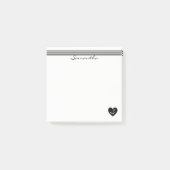 Strepen en zwart hart post-it® notes (Voorkant)
