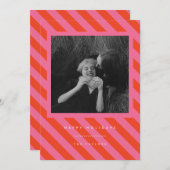 Strepen Feestdagenkaart (Voorkant / Achterkant)