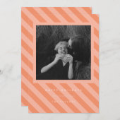 Strepen Feestdagenkaart (Voorkant / Achterkant)