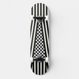 Strepen & Geruit b&w Skateboard