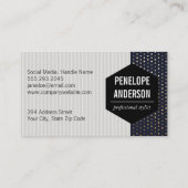 Strepen | Gouden Spikkel Stippen Visitekaartje (Achterkant)