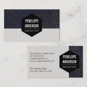 Strepen | Gouden Spikkel Stippen Visitekaartje (Voorkant / Achterkant)