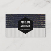 Strepen | Gouden Spikkel Stippen Visitekaartje (Voorkant)