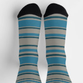 Strepen Grijs en Blauw Sokken (Top)