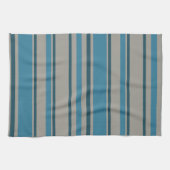 Strepen grijs en blauw theedoek (Horizontaal)