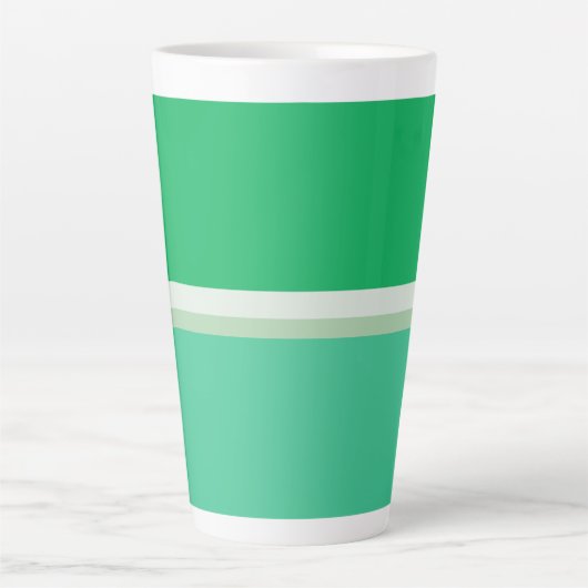 Strepen Groene eierschaal koriander : Lente Palet Latte Mok (Voorkant)