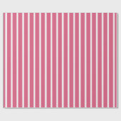 Strepen heet roze en wit cadeaupapier (Vlak)