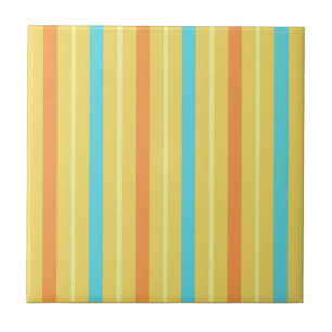 Strepen Helder Oranje Blauw Geel Tegeltje
