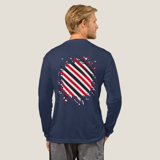 Strepen in Beweging Tri-Blend Shirt (Achterkant)