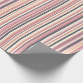 Strepen in gedempte tonen cadeaupapier (Hoek)