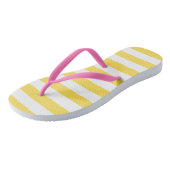 Strepen in geel | Sandalen Teenslippers (Schuin)