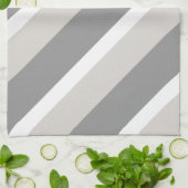 Strepen in grijs theedoek (Gevouwen)