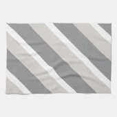 Strepen in grijs theedoek (Horizontaal)