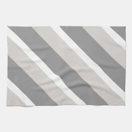 Strepen in grijs theedoek (Horizontaal)