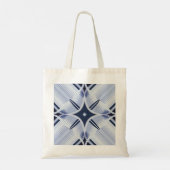 Strepen in harmonie blauw grijs tote bag (Achterkant)