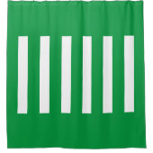 Strepen in het midden. Kelly Groen en Wit. Douchegordijn (Voorkant)