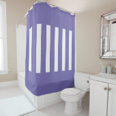 Strepen in het midden. Maagdenpalm en wit. Douchegordijn (In situ)