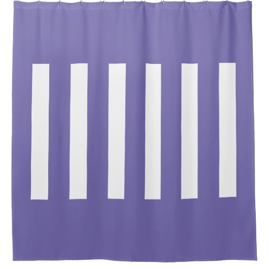 Strepen in het midden. Maagdenpalm en wit. Douchegordijn (Voorkant)
