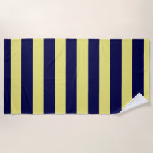 Strepen in marineblauw en geel