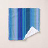 Strepen in tinten blauw bad handdoek (Wasdoekje)