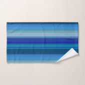 Strepen in tinten blauw bad handdoek (Handdoek)
