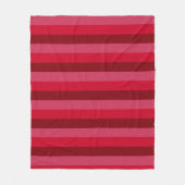 Strepen in tinten rood fleece deken (Voorkant)