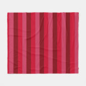 Strepen in tinten rood fleece deken (Voorkant (Horizontaal))