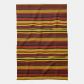 Strepen in tinten van granaat en goud theedoek (Verticaal)