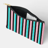 Strepen in Zwart Roze en Blauw Etui (Open)