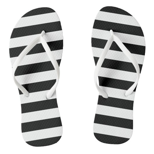 Strepen in zwart | Sandalen Teenslippers (Voetbed)